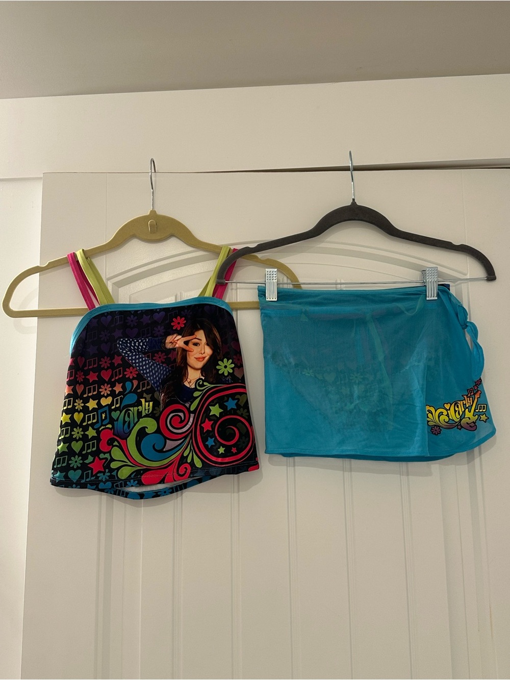 Y2K Nickelodeon iCarly Kids Swimsuit Set | Tankini, Bottoms, & Sarong | Size 7/8